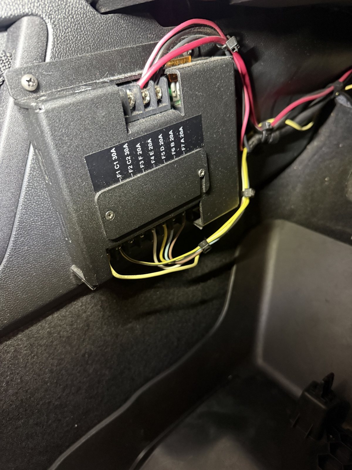 New fused control box mounted clean with every circuit labeled